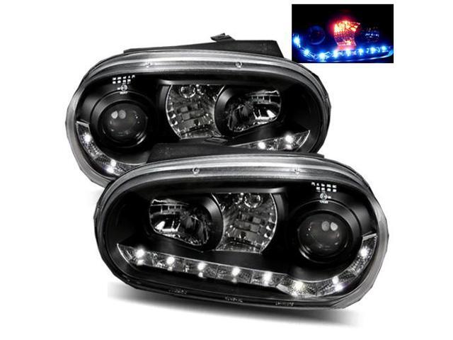 For 99 05 Vw Golf Gti 02 Cabrio Mk4 Black Led Strip Projector For 99 05 Vw Golf Gti 02 Cabrio Mk4 Black Led