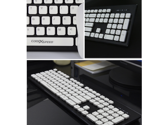 Ultra Thin and Slim Wire Keyboard Quite Plug and Play Floating Keys Design Retro keboards for Computer Laptop PC Black