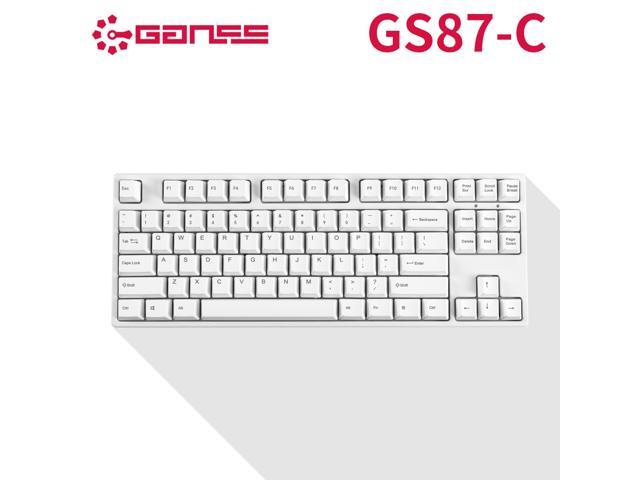 GANSS GS87C Mechanical Keyboard with Cherry MX Black Switch for iOS, Android, Windows and Mac, PBT Keycaps-White - Newegg com