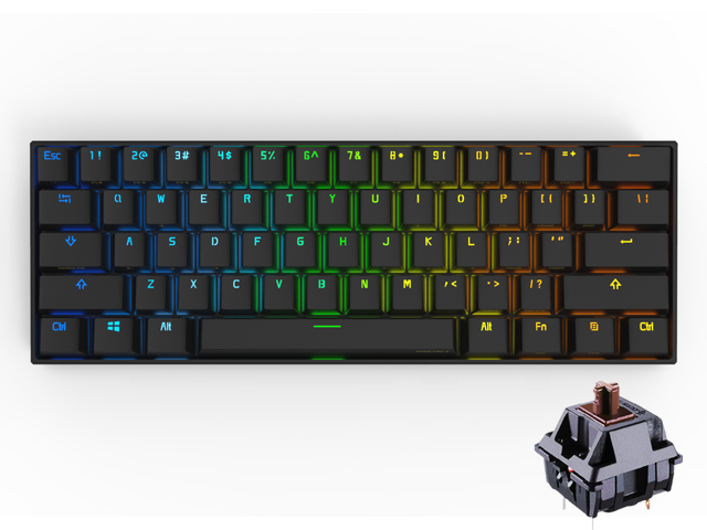 Anne Pro 2 Mechanical Keyboard 60% RGB Wired/ Wireless ...
