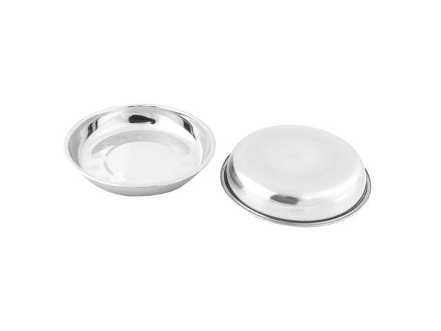 Home Tableware Stainless Steel Round Shape Dish Container Plate 23cm Dia 2 Pcs - Newegg.com