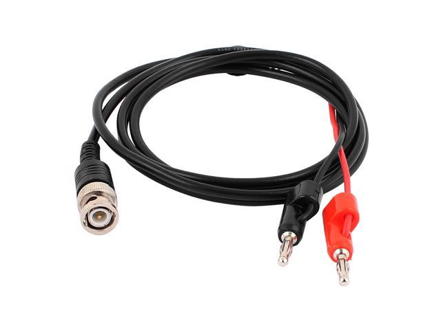 BNC Dual 4mm Banana Connector w Socket Test Leads Probe Cable Length 1. ...