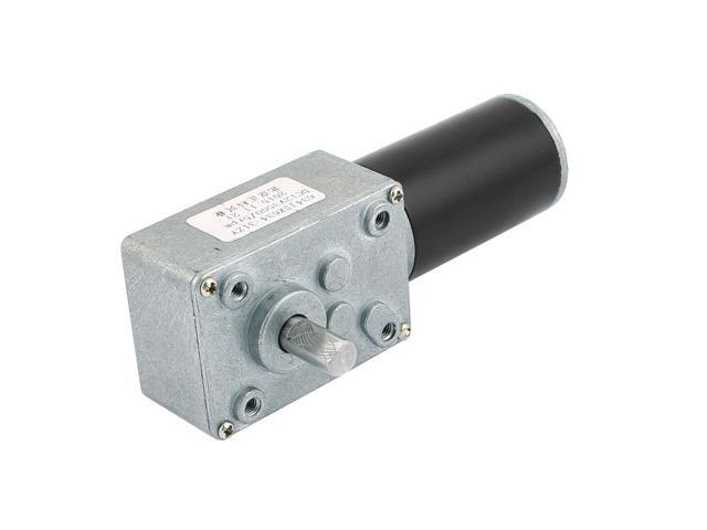 DC 12V 60RPM 6mmx13mm D-Shape Shaft Electric Power Turbo Worm Geared Motor