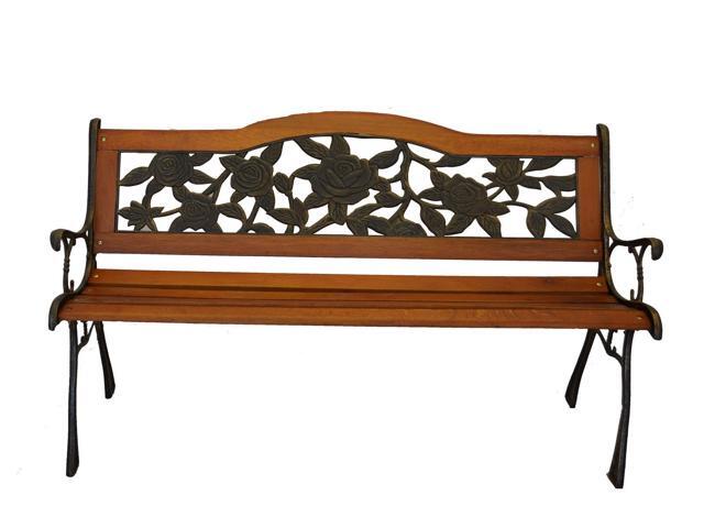 Rose Bloom Cast Iron Park Bench W Resin Back Insert For Yard Or Rose Bloom Cast Iron Park Bench W Resin Back Insert For Yard Or Garden V2