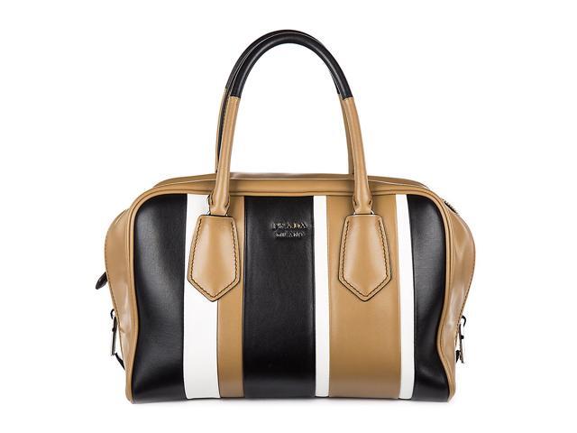Prada Women S Leather Handbag Barrel Bag Purse Brown Newegg Prada Women S Leather Handbag Barrel Bag Purse Brown