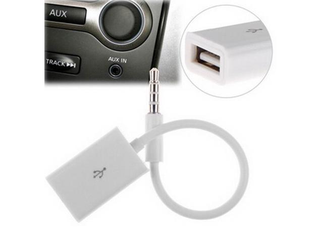 35mm Male Aux Audio Plug Jack To Usb 20 Female Adapter Cable