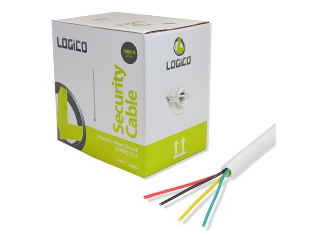 Security Cable Burglar Alarm 22//2 500FT Stranded White Speaker Wire