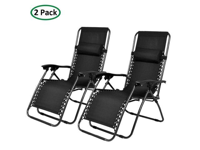 Lusana Studio Infinity Zero Gravity Outdoor Lounge Patio Folding Lusana Studio Infinity Zero Gravity Outdoor Lounge Patio Folding Reclining Chair Black Set Of 2