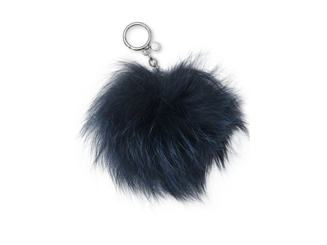 michael kors fur pom pom keychain