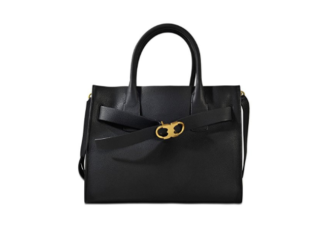 gemini link leather tote