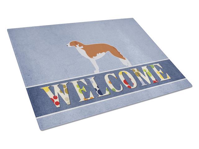 Borzoi Russian Greyhound Welcome Gl Cutting Board Large Borzoi Russian Greyhound Welcome Gl