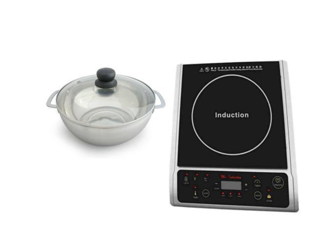 Combo Offer Spt 1300 Watt Silver Induction Cooktop With Spt Glass