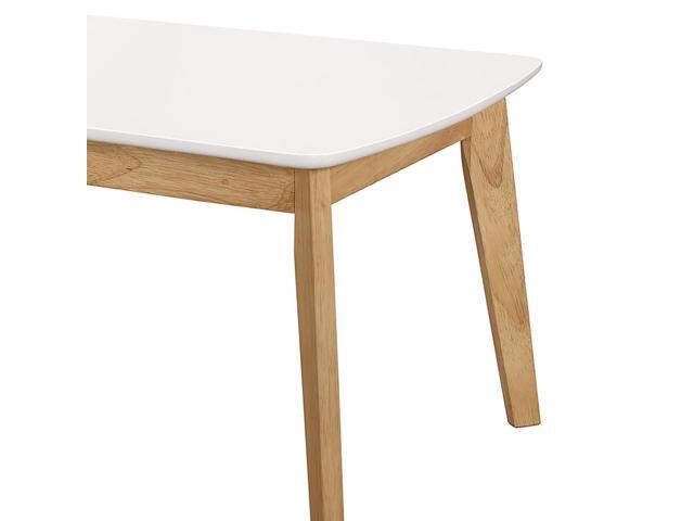 Walker Edison C40ctrmwnl Retro Modern Coffee Table White Natural Walker Edison C40ctrmwnl Retro Modern Coffee Table White Natural
