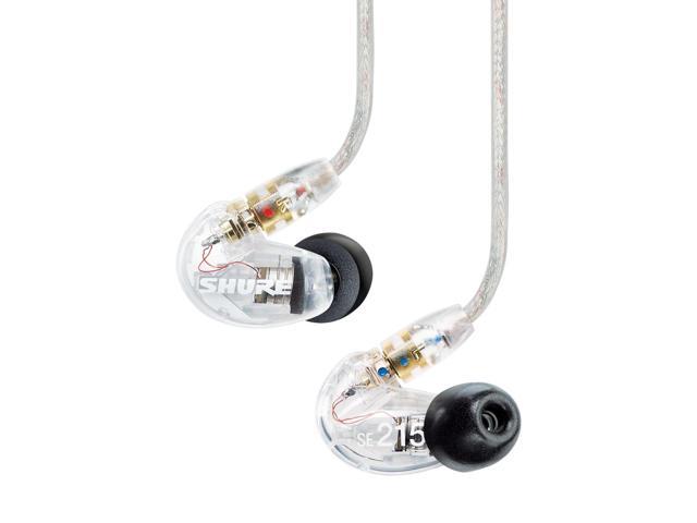 Shure SE215 PRO Wired Earbuds - Professional Sound Isolating Earphones, Clear Sound & Deep Bass, Single Dynamic MicroDriver, Secure Fit In-Ear Monitor, plus Carrying Case & Fit Kit - Clear