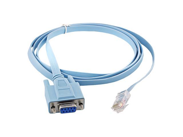 HQmade 1.5M(4.92ft) Serial RS232 DB9 9PIN TO RJ45 Console Management ...