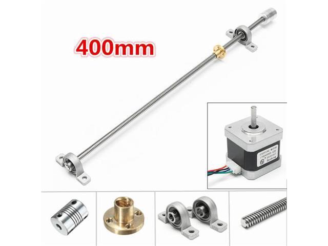 Machifit NEMA17 Stepper Motor with 400mm T8 Lead Screw Mounted Ball Bearing and Shaft Coupling - Newegg com