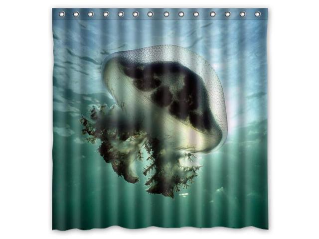 Mauve Stinger Jellyfish Design Polyester Fabric Bath Shower Curtain 180x180 Cm Waterproof And Mildewproof Curtains Newegg Com