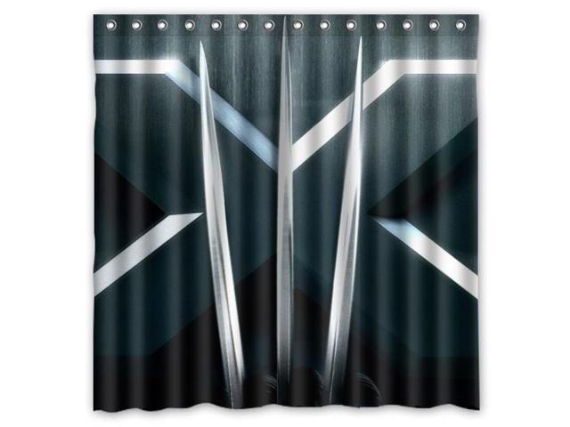 X Men Design Polyester Fabric Bath Shower Curtain 180x180 Cm