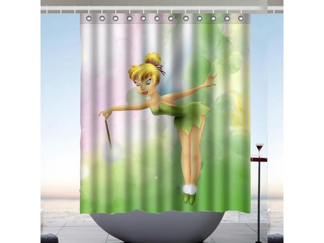 Tinkerbell Cartoon 03 Design Polyester Fabric Bath Shower Curtain
