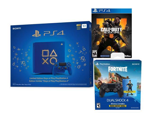 Playstation 4 Battle Royale Limited Bundle Fortnite Royale Bomber Outfit 500 V Bucks Call Of Duty Bo 4 Days Of Play Playstation 4 Slim 1tb - 