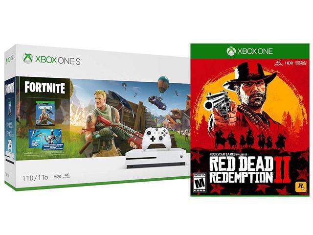 microsoft xbox one s fortnite rdr2 bonus bundle red dead redemption 2 battle royale fortnite - xbox one s 1tb fortnite bundle full game download of fortnite battle royale