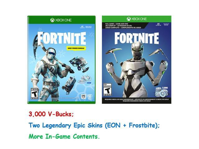 Fortnite Xbox 3 000 V Bucks Legendary Eon And Frostbite Skins Physical Card Newegg Com - 