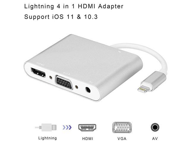 8 Pin Lightning To Hdmi Vga Digital Av Adapter Cable For Iphone 6 Hdmi Vga Digital Av Adapter Cable