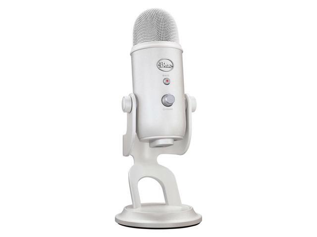 Logitech Blue Yeti Premium USB Gaming Microphone for Streaming, Blue VO!CE Software, PC, Podcast, Studio, Computer Mic, Exclusive Streamlabs Themes, Special Edition Finish - White Mist