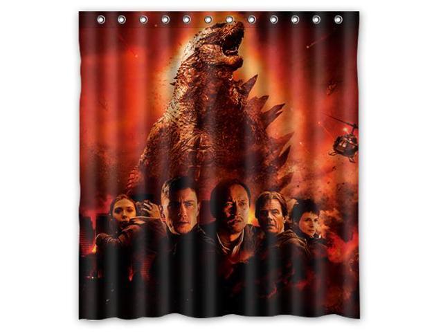 Bathroom Shower Curtain Waterproof Eva Godzilla Home Decor