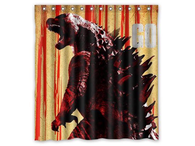 Waterproof Shower Curtain Godzilla High Quality Bathroom Curtain