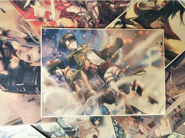 Grhose Attack On Titan Eren Jaeger Rival Anime Poster Print Kraft