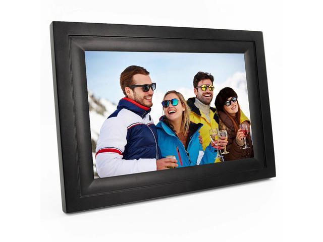 Real Wood 10 Wi Fi Digital Photo Frame In Black Real Wood 10