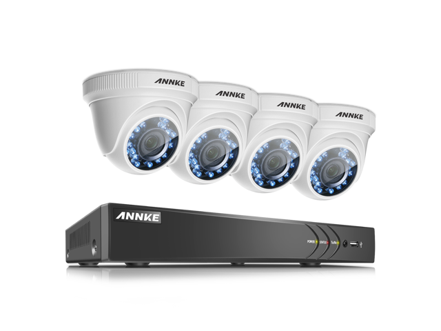 Annke 1080p Home Surveillance Camera System Including 4 Channel 3mp 1920x1536p Dvr Within No Hard Drive And 4x1080p 2 0mp Outdoor Security Cameras