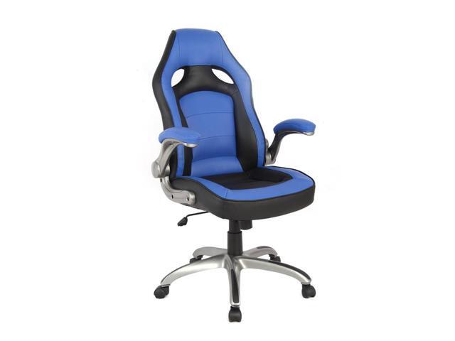 Proht High Back Executive Office Desk Chair Racing Style Royal Blue Black 05164 Newegg Com