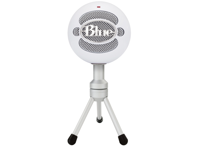 Blue Snowball iCE USB Microphone for PC, Mac, Gaming, Recording, Streaming, Podcasting, with Cardioid Condenser Mic Capsule, Adjustable Desktop Stand and USB cable, Plug 'n Play – Off White