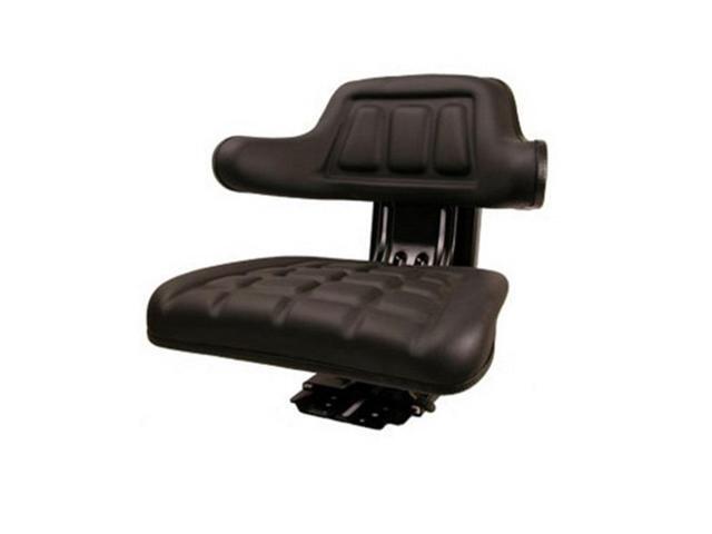 Black Universal Tractor Seat Susp W Base Tracks Ford New Holland Case Ih Newegg Com