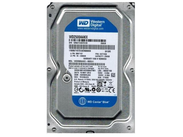 Western Digital WD2503ABYX-01WERA1 250GB 3.5/" 7.2K RPM SATA Hard Drive