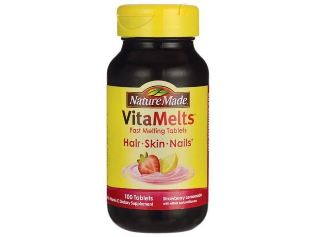 Nature Made Vitamelts Hair Skin Nails Strawberry L 100 Tabs Nature Made Vitamelts Hair Skin Nails Strawberry L 100 Tabs