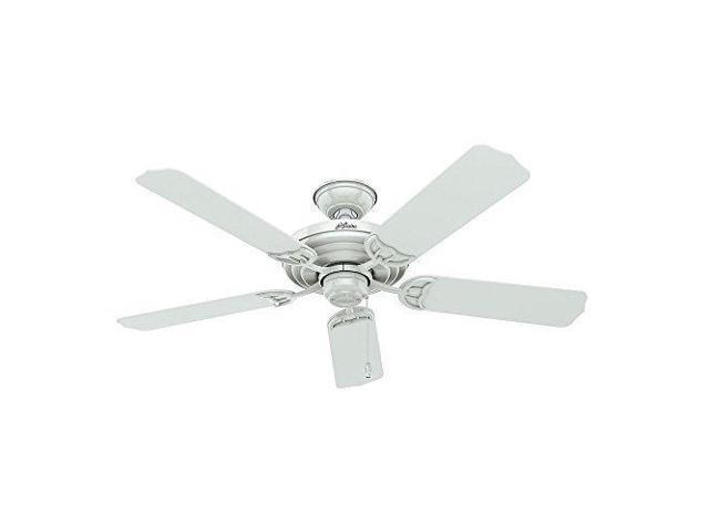 Hunter 53054 Sea Air 52 Inch 5 Blade Etl Damp Rated Ceiling Fan With White Plastic Blades