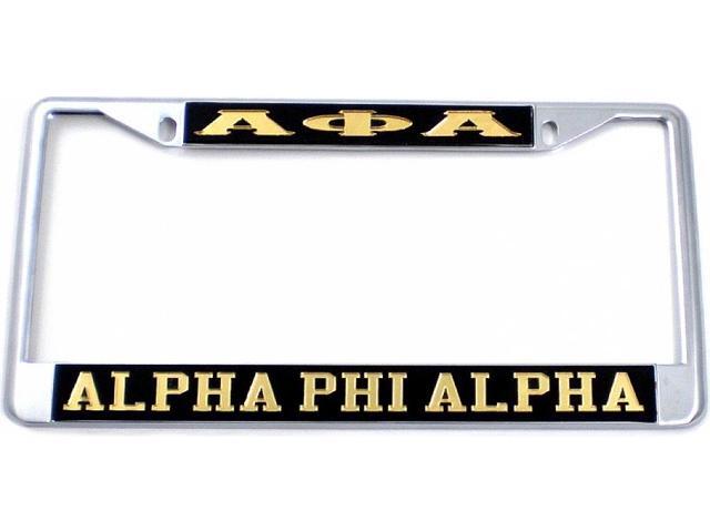 Alpha Phi Classic License Plate Frame Black Gold Car Truck Alpha Phi Classic License Plate Frame Black Gold Car Truck