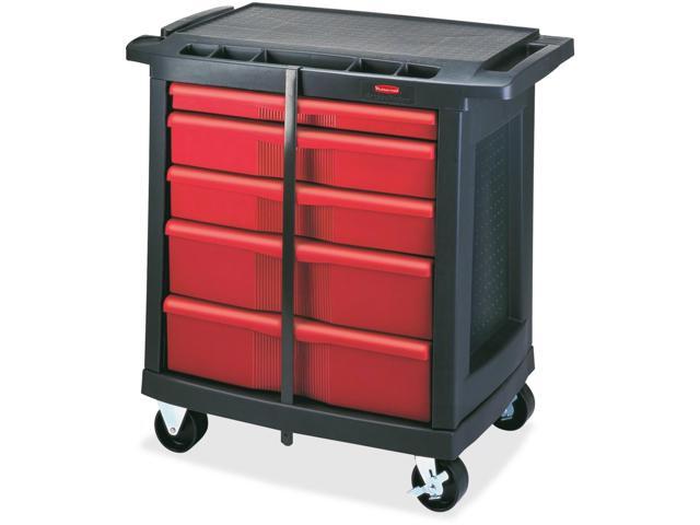 Rubbermaid Commercial 7734 88 Five Drawer Mobile Workcenter 32 1