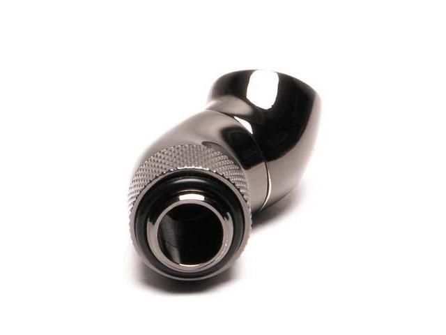 PrimoChill Male to Female G//14 90 Degree Dual Rotary Elbow Fitting Silver Nickel