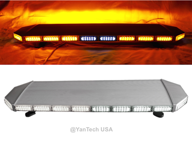 46/" LED Emergency Beacon Tow Truck Wrecker Roof Top Amber/&White Strobe Light Bar