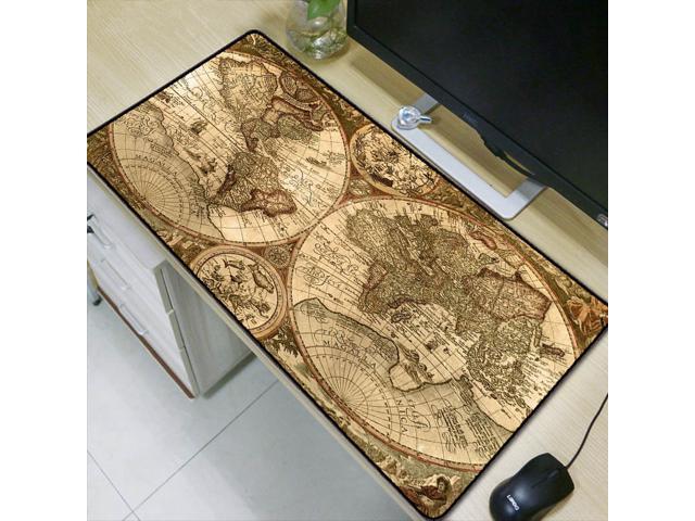 Old World Map Large Gaming Mouse Pad Locke Dge Mat Keyboard Desk Table Gamer Mousepad For Laptop Lol Newegg Com