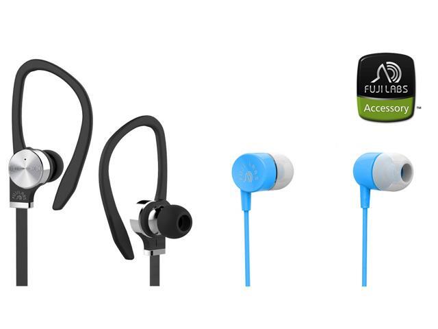 Fuji Labs AUFJ-PSQWTS306BK and AUFJ-SQNMS101 Sonique 2-in-1 High Grade Headphones BUNDLE
