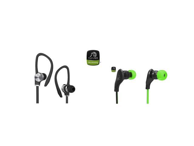 Fuji Labs AUFJ-PSQWTS306BK and AUFJ-SQNMS203 Sonique 2-in-1 High Grade Headphones BUNDLE