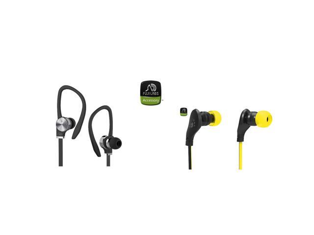 Fuji Labs AUFJ-PSQWTS306BK and AUFJ-SQNMS203 Sonique 2-in-1 High Grade Headphones BUNDLE