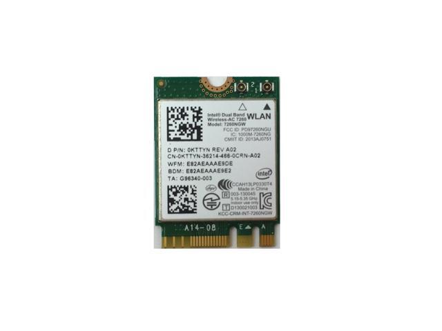 Dell Wireless-AC 7260 Precision M3800 Bluetooth 4.0 Wireless Card 7260NGW KTTYN
