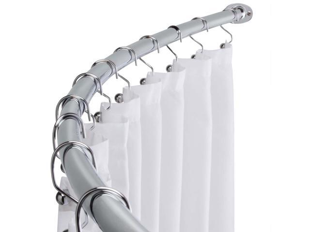 Polished Chrome Adjule Bathroom Curved Shower Curtain Rod Polished Chrome Adjule Bathroom Curved Shower Curtain Rod 58 Inch To 72