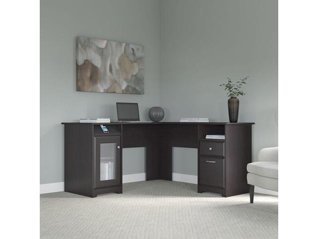 Bush Furniture Cabot L Shaped Desk In Espresso Oak Finish Wc31830 Bush Furniture Cabot L Shaped Desk In Espresso Oak Finish Wc31830 03k New